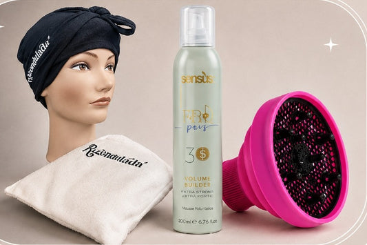 Pack Mousse Volume Builder Sensus + Toalla Plopping Rizondulada + Difusor Universal