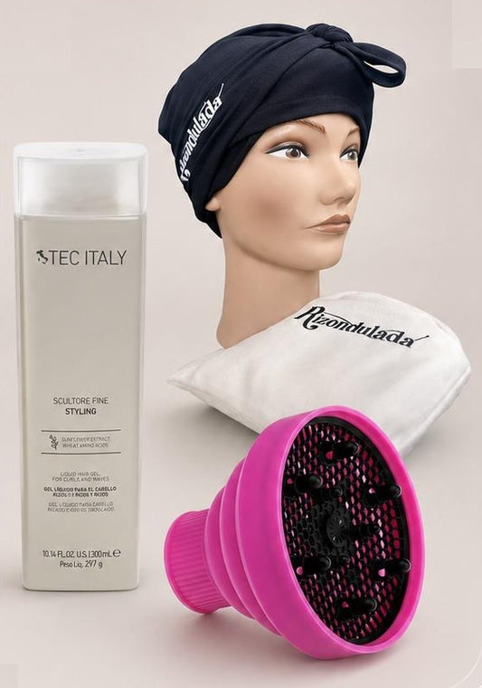Pack Gel Líquido Scultore Fine Tec Italy 300 ml + Toalla Plopping Rizondulada + Difusor Universal